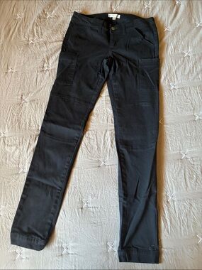 Black Slim Cargo Pants